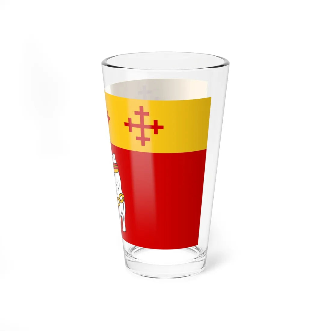 County Flag of Warwickshire (England) Pint Glass 16oz - Go Mug Yourself