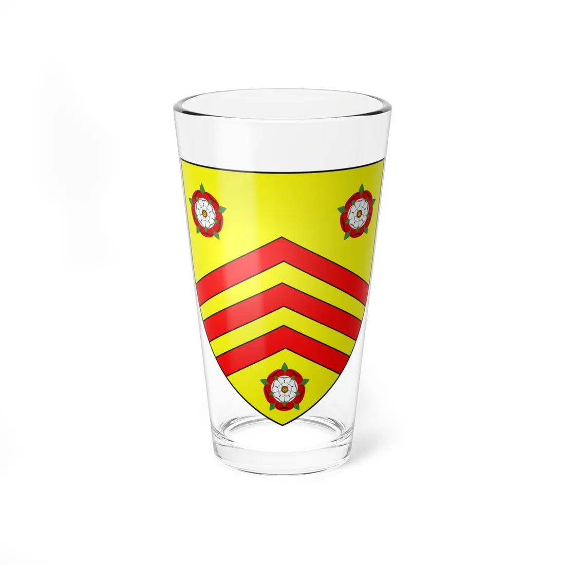 County of Glamorgan Shield (United Kingdom) (Coat of Arms) Pint Glass 16oz 16oz - Go Mug Yourself