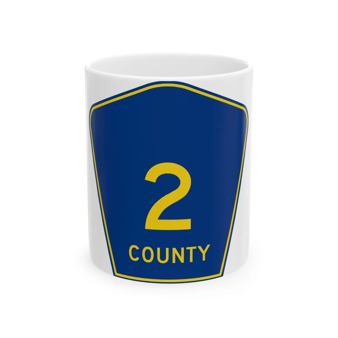 County Road 2 FL (Florida) (Road Sign) White Coffee Mug 11oz - Go Mug Yourself