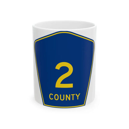 County Road 2 FL (Florida) (Road Sign) White Coffee Mug 11oz - Go Mug Yourself