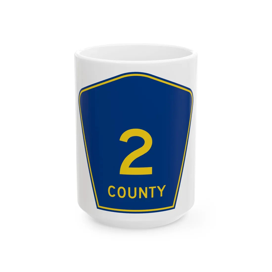 County Road 2 FL (Florida) (Road Sign) White Coffee Mug 15oz - Go Mug Yourself