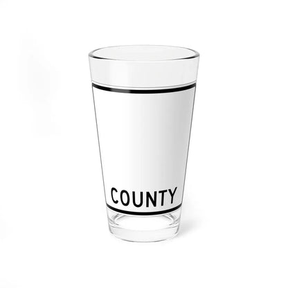 County road square blank (Ohio) (Road Sign) Pint Glass 16oz 16oz - Go Mug Yourself