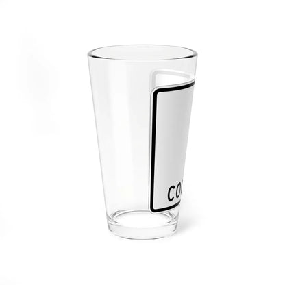 County road square blank (Ohio) (Road Sign) Pint Glass 16oz - Go Mug Yourself