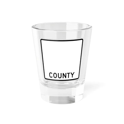 County road square blank (Ohio) (Road Sign) Shot Glass 1.5oz 1.5oz - Go Mug Yourself