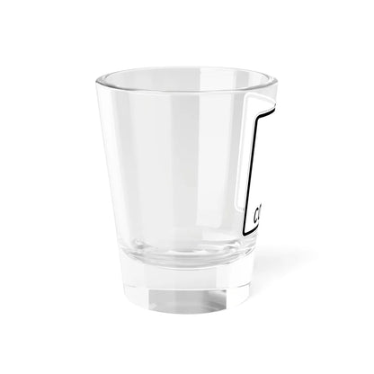 County road square blank (Ohio) (Road Sign) Shot Glass 1.5oz - Go Mug Yourself