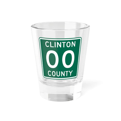 County Road square template green (Ohio) (Road Sign) Shot Glass 1.5oz 1.5oz - Go Mug Yourself