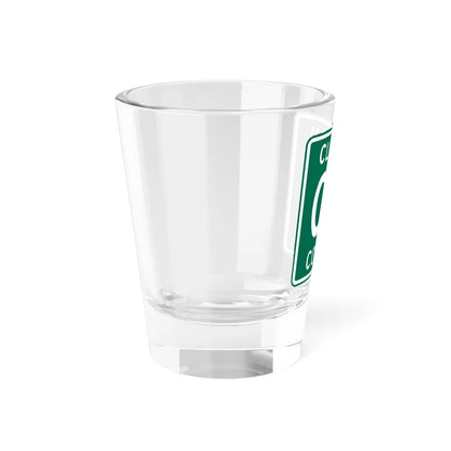 County Road square template green (Ohio) (Road Sign) Shot Glass 1.5oz - Go Mug Yourself