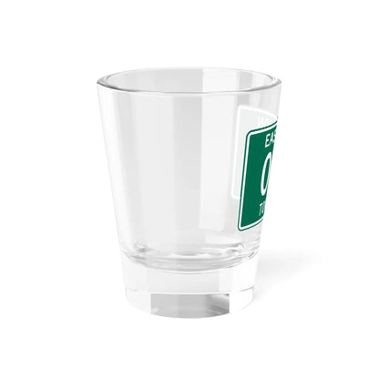 County Road square template wide green (Ohio) (Road Sign) Shot Glass 1.5oz - Go Mug Yourself