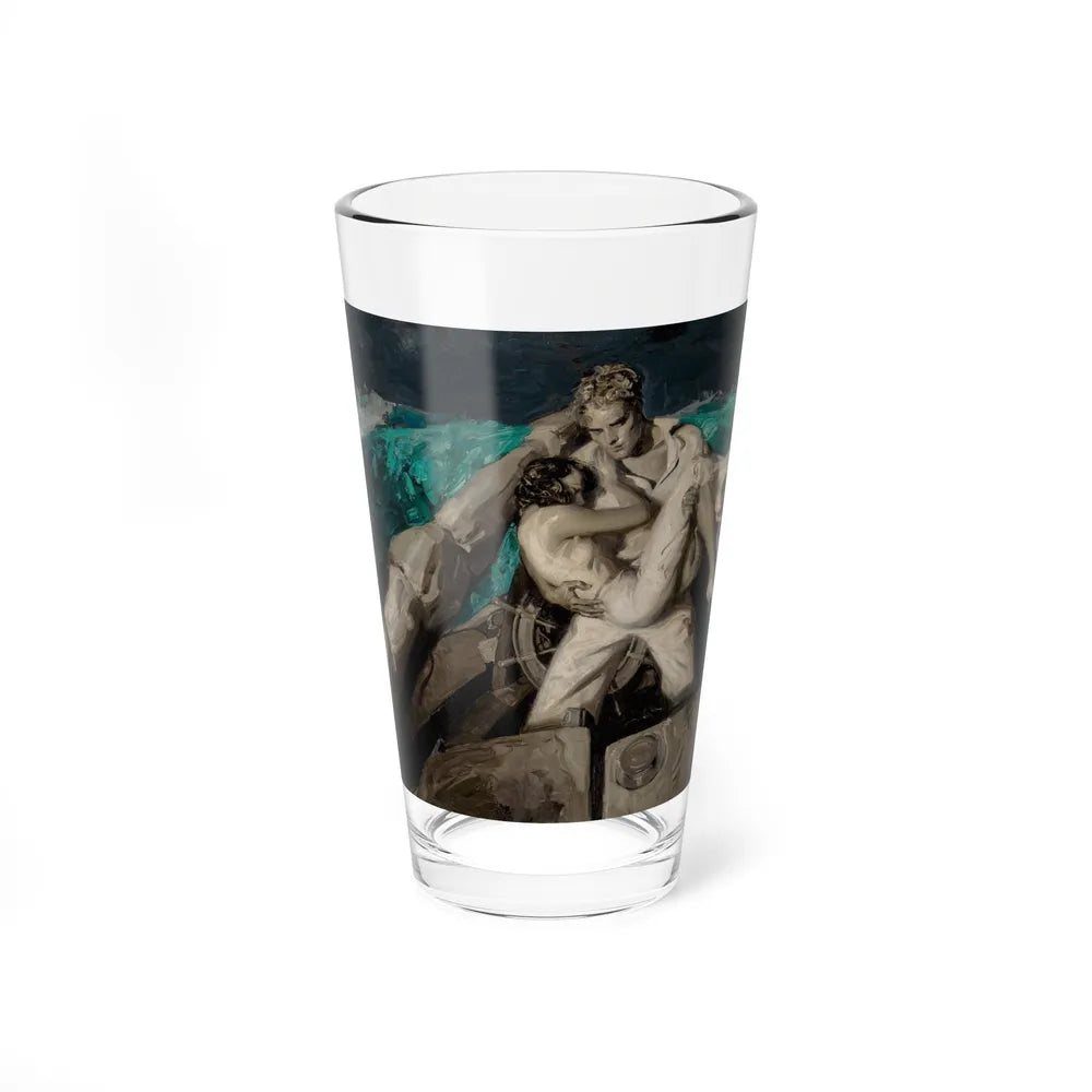 Couple at Sea, Cosmopolitan magazine story illustration, November 1931 - Pint Glass 16oz-16oz-Go Mug Yourself