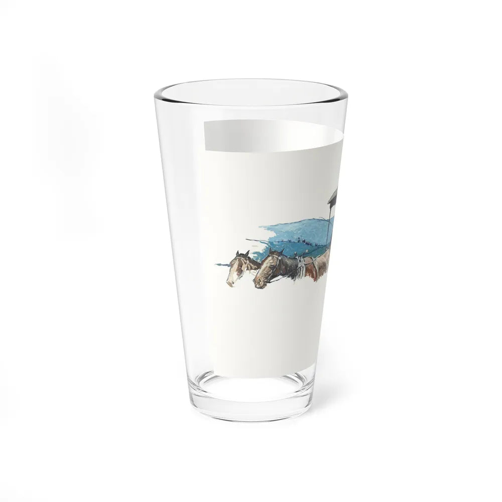 Couple in a Horse-Drawn Carriage - Pint Glass 16oz-Go Mug Yourself