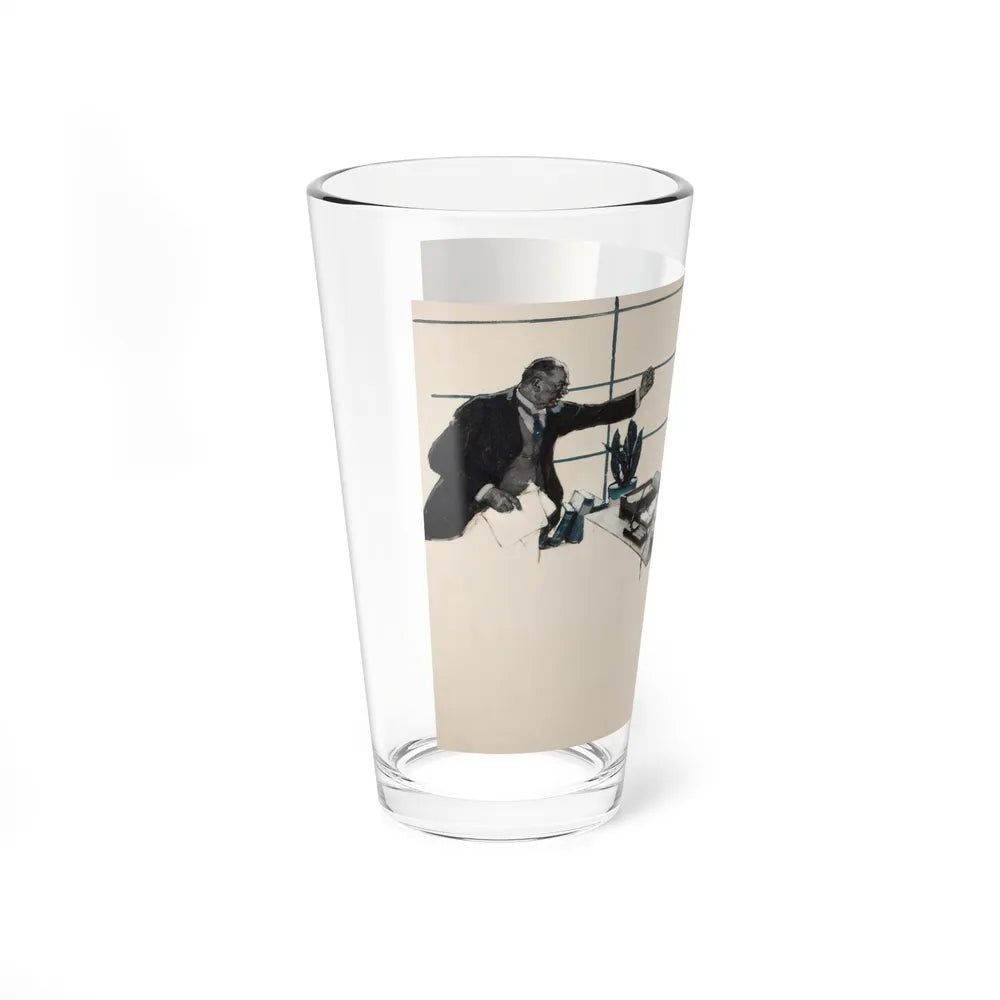 Couple in Modern Office, 1931 - Pint Glass 16oz-Go Mug Yourself