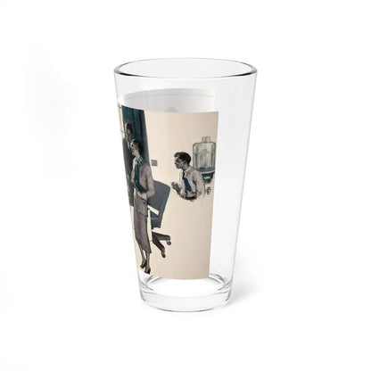 Couple in Modern Office, 1931 - Pint Glass 16oz-Go Mug Yourself