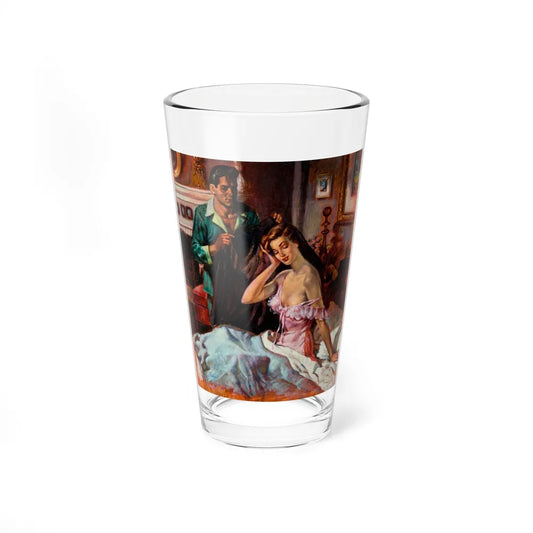 Couple in the Bedroom, paperback cover - Pint Glass 16oz-16oz-Go Mug Yourself