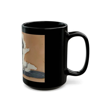 Couple on a Ship Deck with a Dog - Black Coffee Mug - Go Mug Yourself