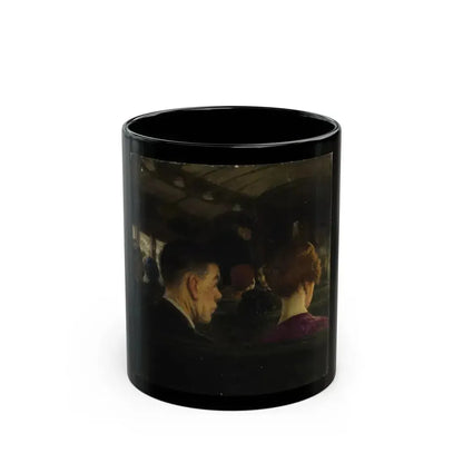 Couple on a Train, original illustration - Black Coffee Mug 11oz - Go Mug Yourself