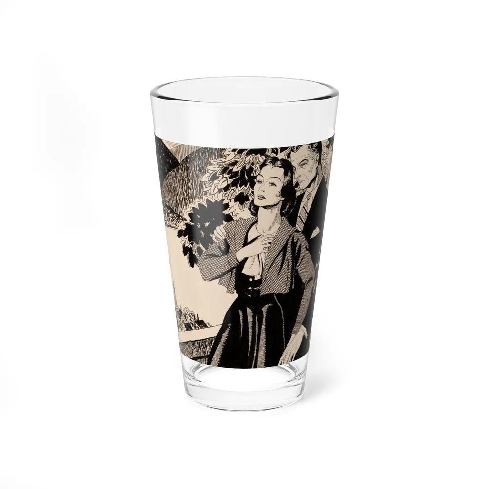 Couple on Balcony, probable Liberty magazine interior illustration, circa 1944-45 - Pint Glass 16oz-16oz-Go Mug Yourself