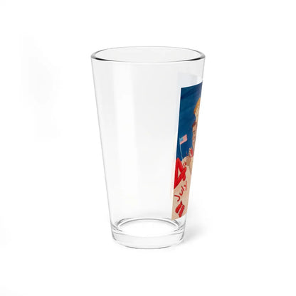 Couple on Beach with 4th of July Fireworks, probable magazine cover - Pint Glass 16oz-Go Mug Yourself