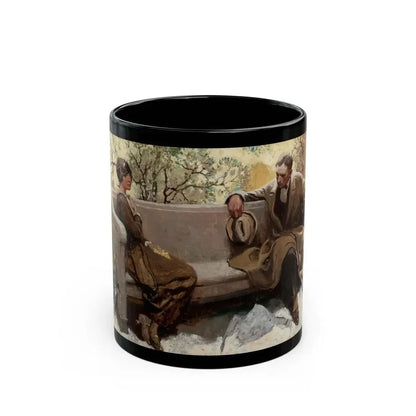 Couple on Park Bench - Black Coffee Mug 11oz - Go Mug Yourself
