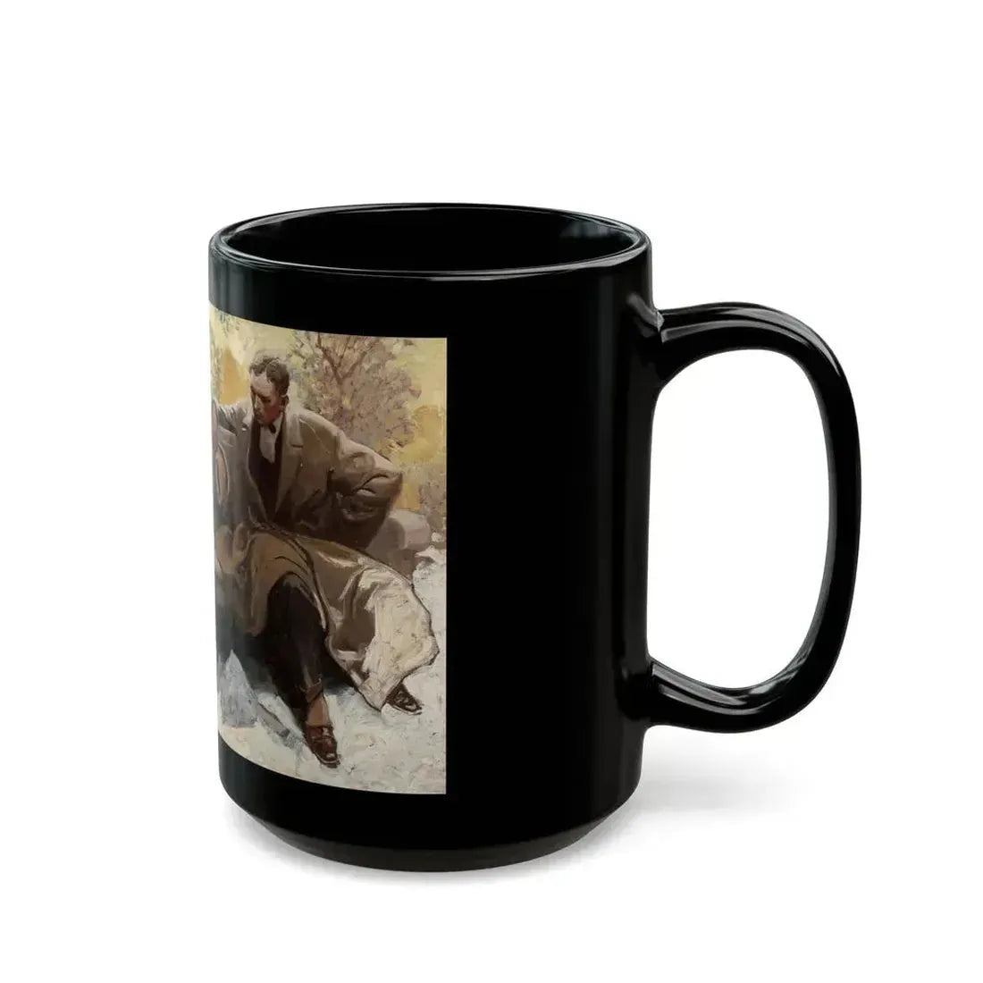 Couple on Park Bench - Black Coffee Mug - Go Mug Yourself