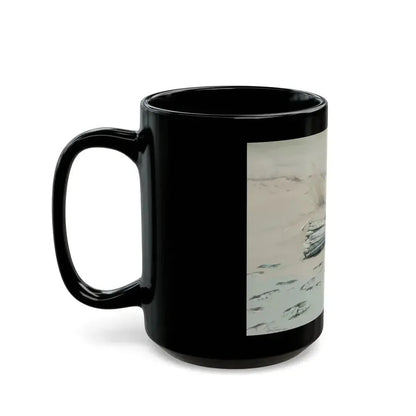 Couple on the Beach, probable commercial advertisement, 1960 - Black Coffee Mug - Go Mug Yourself