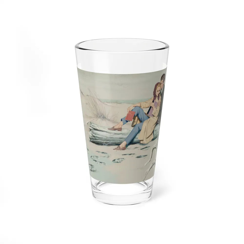 Couple on the Beach, probable commercial advertisement, 1960 - Pint Glass 16oz-16oz-Go Mug Yourself