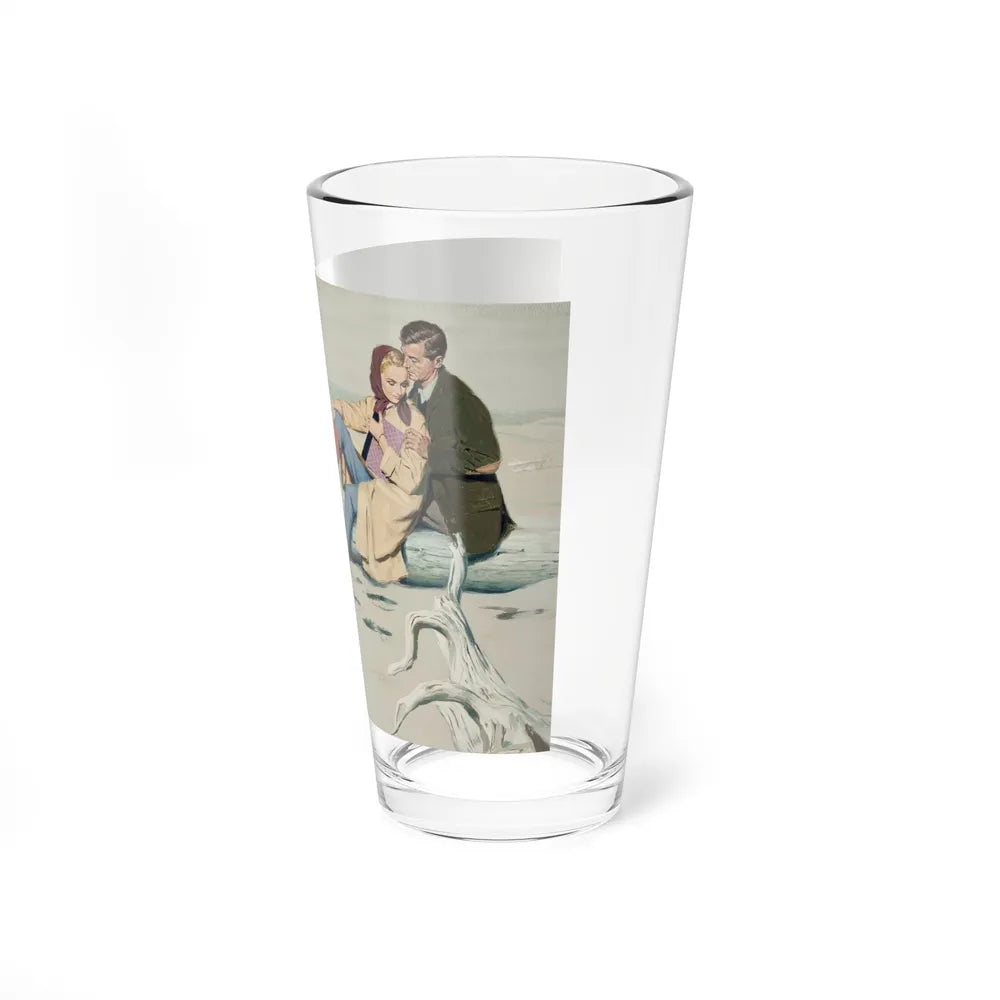 Couple on the Beach, probable commercial advertisement, 1960 - Pint Glass 16oz-Go Mug Yourself