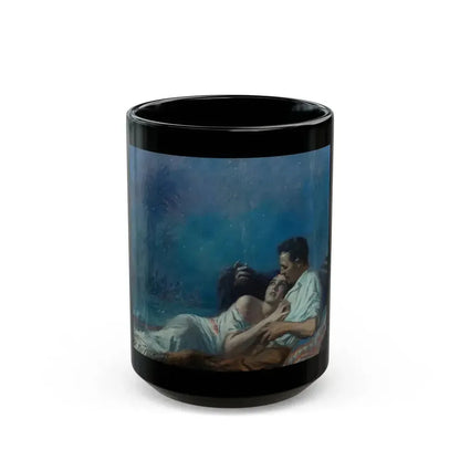 Couple Under the Stars - Black Coffee Mug 15oz - Go Mug Yourself