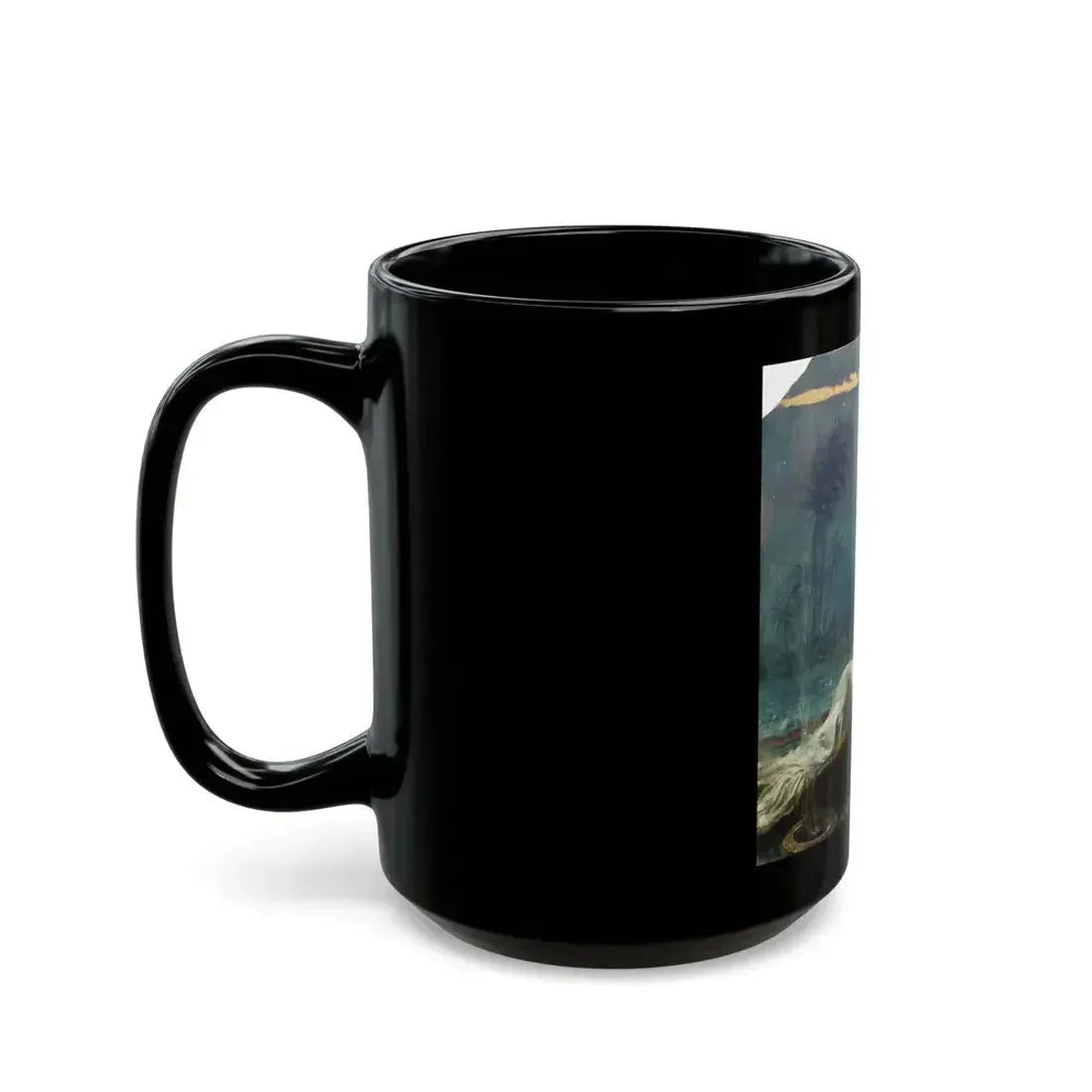 Couple Under the Stars, illustration - Black Coffee Mug - Go Mug Yourself