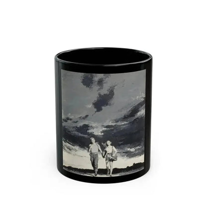 Couple Walking, American Weekly magazine, March 9, 1952 - Black Coffee Mug 11oz - Go Mug Yourself