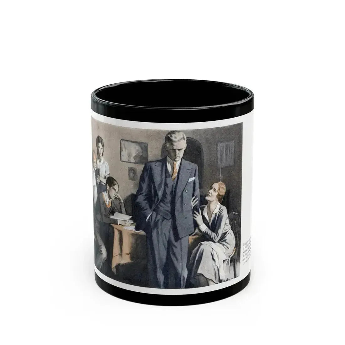 Courage On Request, McCall's magazine, February 1932 - Black Coffee Mug 11oz - Go Mug Yourself