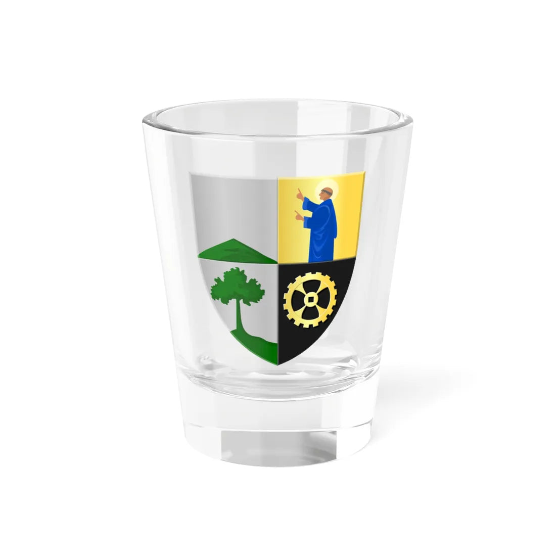 Court-Saint-Étienne wapen (Belgium) (Coat of Arms) Shot Glass 1.5oz 1.5oz - Go Mug Yourself
