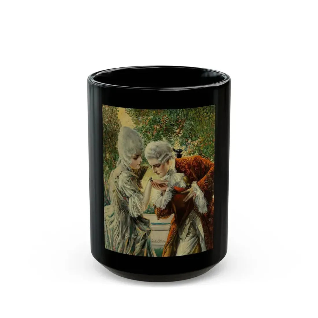 Courting Courtiers, The Elks magazine cover, June 1925 - Black Coffee Mug 15oz - Go Mug Yourself