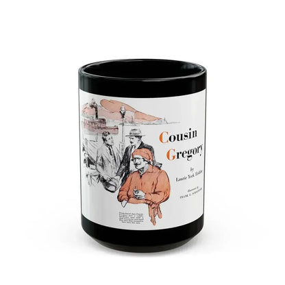 Cousin Gregory, American Boy, July 1933 - Black Coffee Mug 15oz - Go Mug Yourself