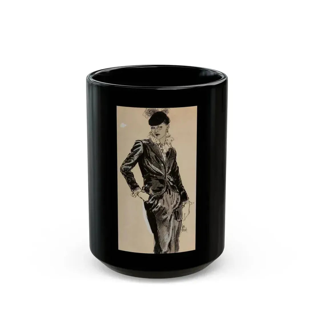 Couture, circa 1960 - Black Coffee Mug 15oz - Go Mug Yourself