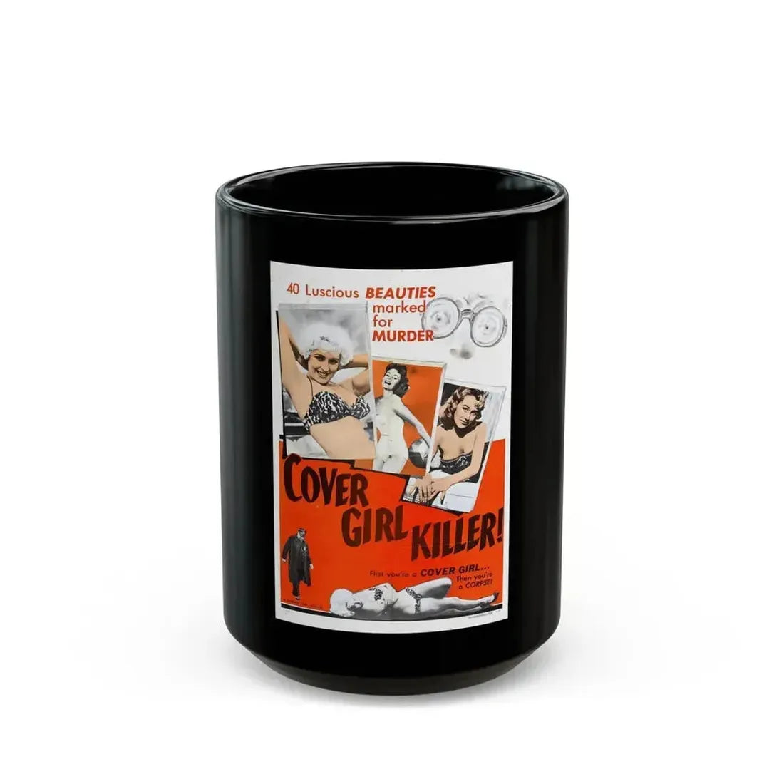 COVER GIRL KILLER 1959 Movie Poster - Black Coffee Mug 15oz - Go Mug Yourself
