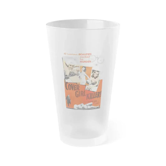 COVER GIRL KILLER 1959 Movie Poster - Frosted Pint Glass 16oz 16oz Frosted - Go Mug Yourself