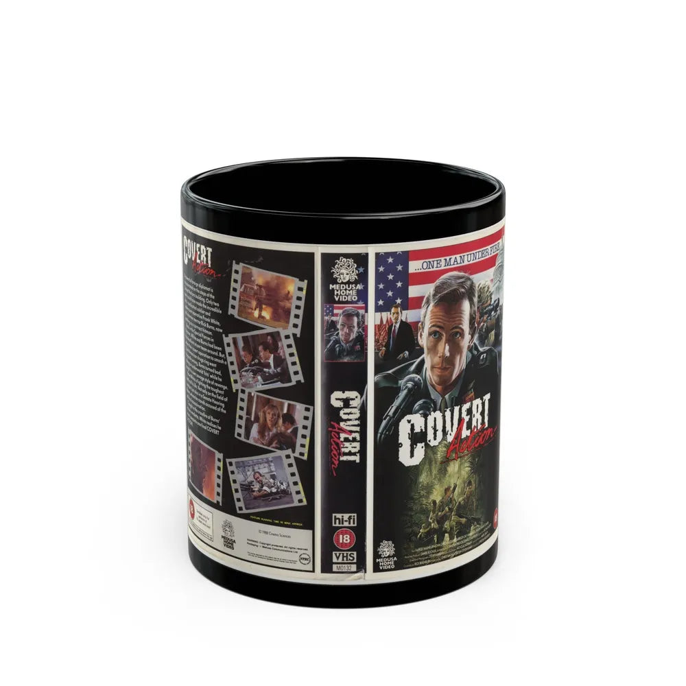 COVERT ACTION (VHS COVER) - Black Coffee Mug-11oz-Go Mug Yourself