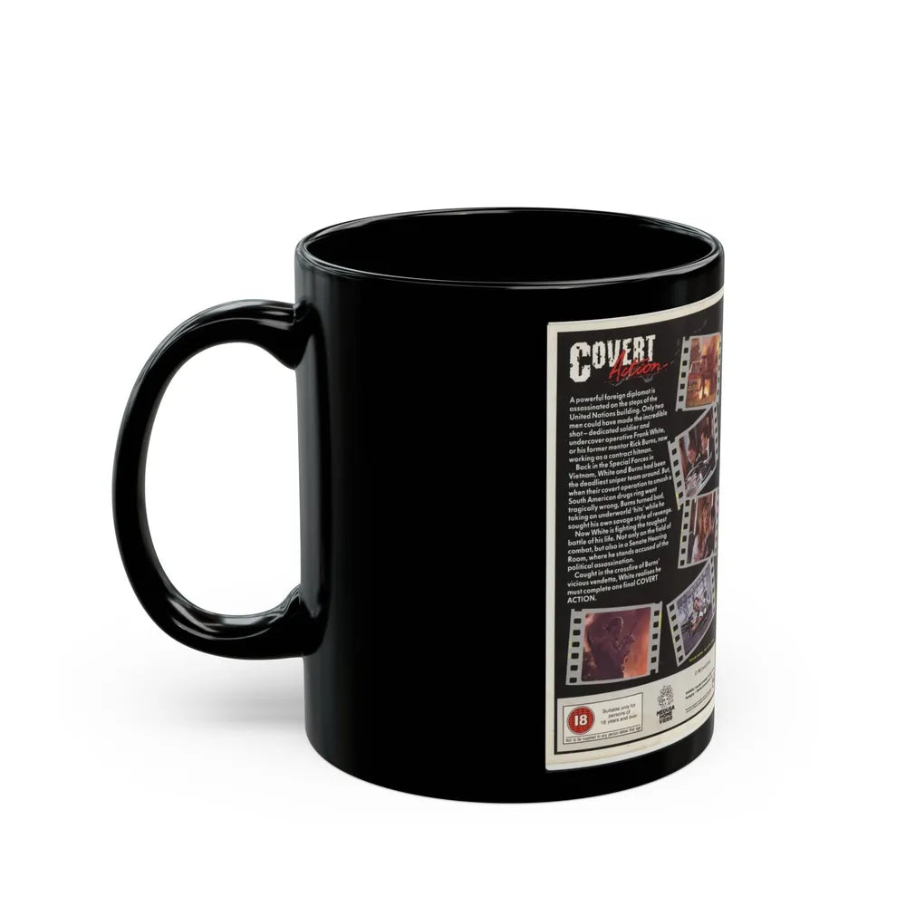 COVERT ACTION (VHS COVER) - Black Coffee Mug-Go Mug Yourself