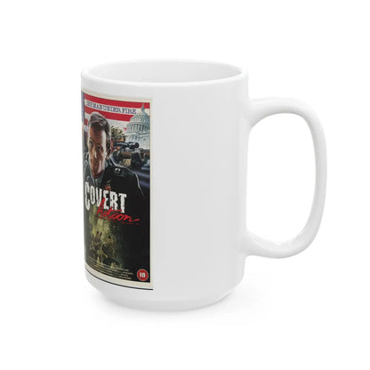 COVERT ACTION (VHS COVER) - White Coffee Mug-Go Mug Yourself