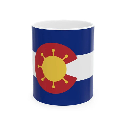Covid-19 flag of Colorado (United States) White Coffee Mug 11oz - Go Mug Yourself