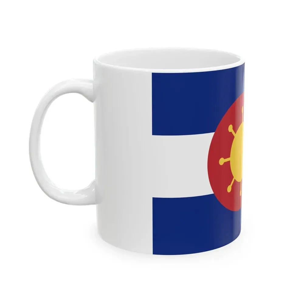 Covid-19 flag of Colorado (United States) White Coffee Mug - Go Mug Yourself