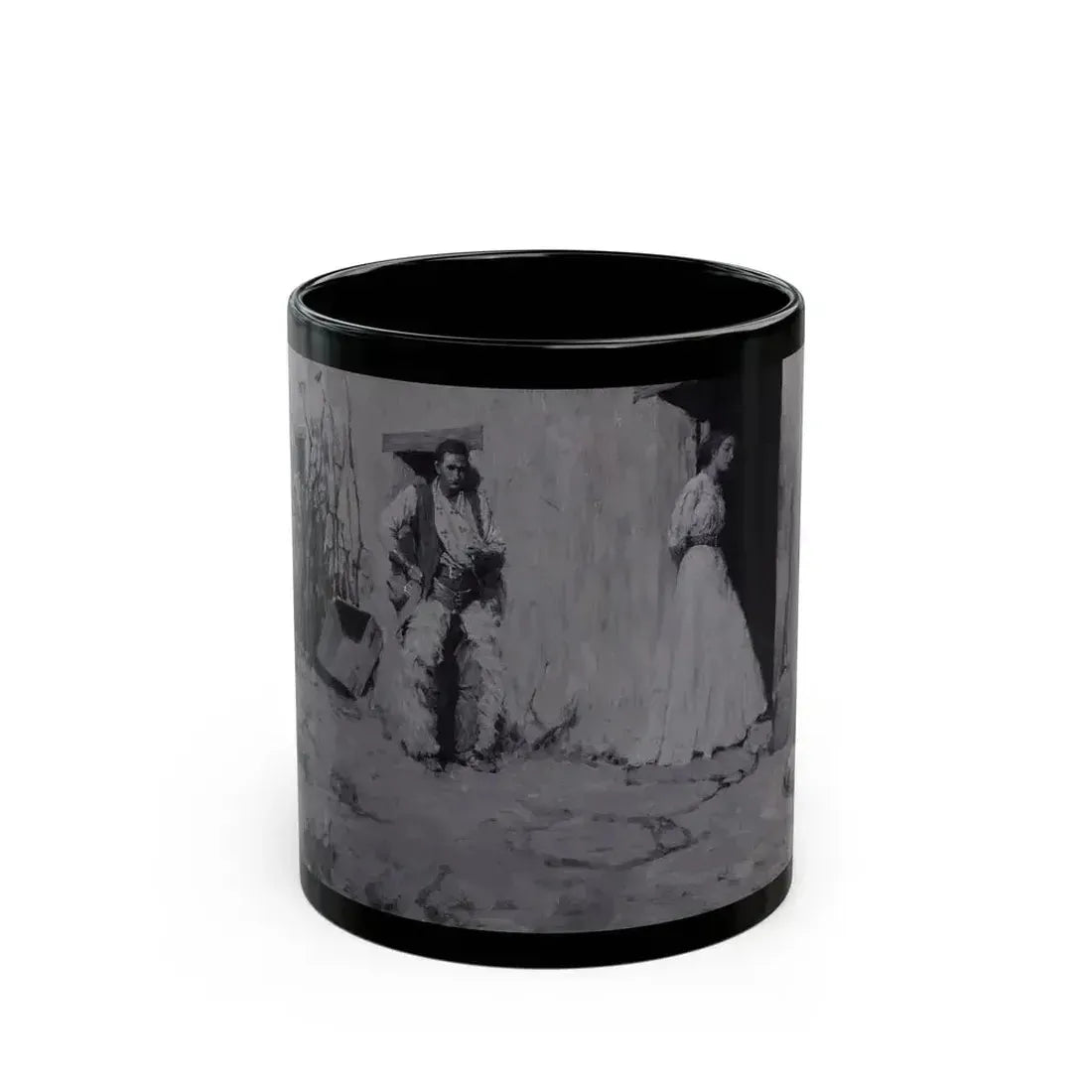 Cowboy Courtship, 1907 - Black Coffee Mug 11oz - Go Mug Yourself
