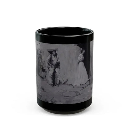 Cowboy Courtship, 1907 - Black Coffee Mug 15oz - Go Mug Yourself