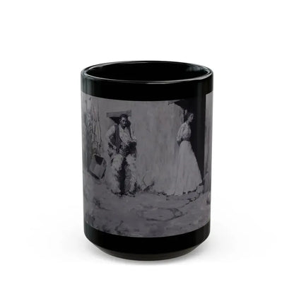 Cowboy Courtship, 1907 - Black Coffee Mug 15oz - Go Mug Yourself