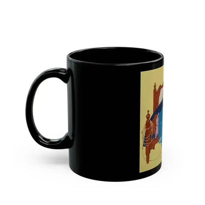 Cowboy Dreams, American Weekly magazine cover, October 6, 1957 - Black Coffee Mug - Go Mug Yourself