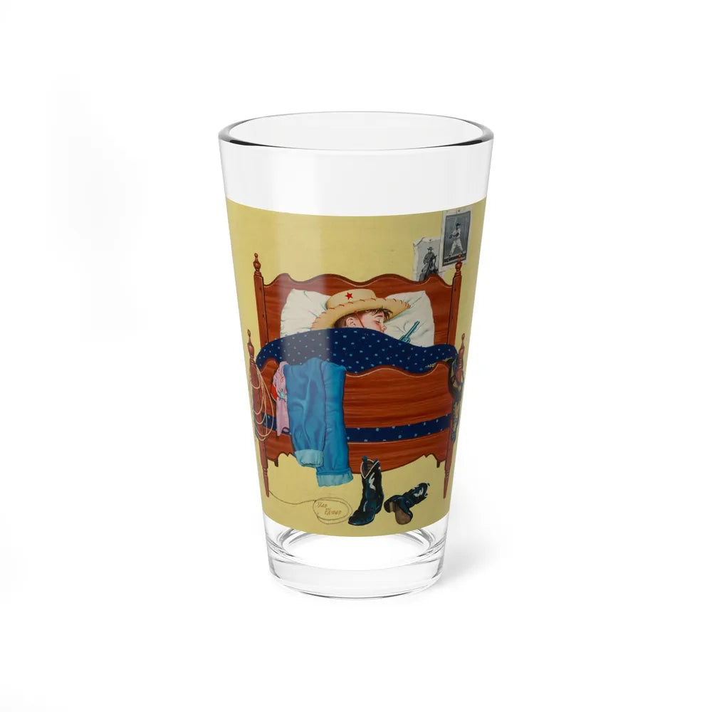 Cowboy Dreams, American Weekly magazine cover, October 6, 1957 - Pint Glass 16oz-16oz-Go Mug Yourself