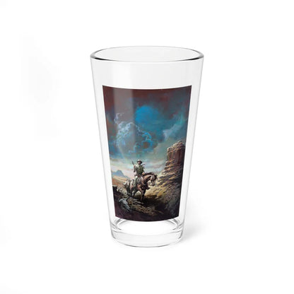 Cowboy in the Valley, paperback cover - Pint Glass 16oz-16oz-Go Mug Yourself