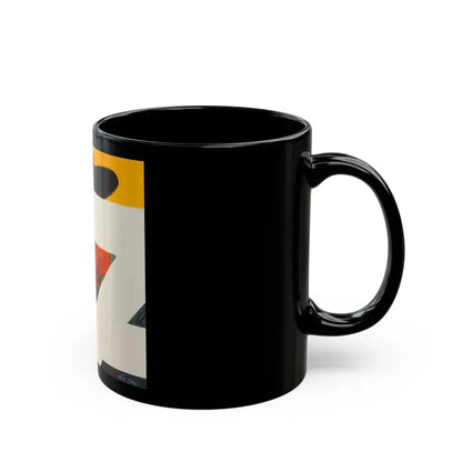 Cowboy Lighting Up, preliminary advertising illustration, circa 1958 - Black Coffee Mug - Go Mug Yourself