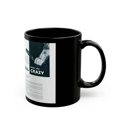 Cowboy Was Kill-Crazy, Men magazine, June 1956 - Black Coffee Mug - Go Mug Yourself