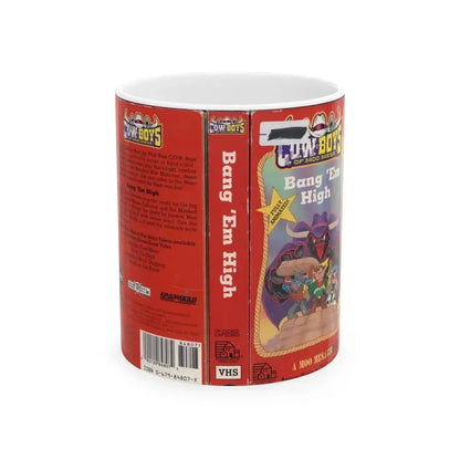 COWBOYS OF MOO MESA BANG EM HIGH (VHS COVER) - White Coffee Mug 11oz - Go Mug Yourself
